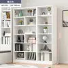 Estantería de Piso Estante de Almacenamiento Simple Color Madera Maciza Librería Armario de Almacenamiento Armario de Almacenamiento Integrado tipo Inclinado a la Pared Uso de Oficina en Casa