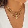 Colar Punk Exagerado Transfronteiriço de Corrente Multicamadas Empilhadas Simples Nicho Bola Geométrica Personalidade Colar Choker