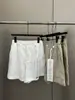 Shorts Casuales de Lino Delgado de Cintura Media-Alta