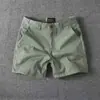 Calções de Algodão Novos de Verão Quatro Pontos Masculinos Casuais Slim Fit Perna Reta Roupa de Trabalho Calções Micro Elásticos Tamanho Plus Calções de Praia