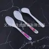 Louça de Melamina Anti-Escaldante e Anti-Queda Plástico Colher Estampada Colher de Sopa Comércio Exterior Colher de Melamina Colher com Decalque Branco