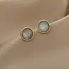 Brincos de Pérola Coreanos de Alta Qualidade 2026, Agulha de Prata Estilo Vintage Chanel Diamante Colorido Estrela de Oito Pontas Brincos de Tarraxa Atacado