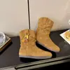 Botines Retro de Estilo Étnico con Suela Gruesa para Mujer 2025 Nuevo Estilo Otoño con Botines para Falda Cuero Suave Suela Suave Botas Birkenstock