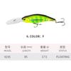 Mino Luya Señuelo Falso 85Mm/17.5G Mino Flotante de Largo Alcance Pesca de Agua Dulce Boca Inclinada Caballa Lubina 9195