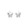 Pendientes de Mariposa Isla de Hielo Tichya Toma Real para Mujer Verano Plata de Ley S925 Nicho Exquisito Versátil Esmalte Luminoso Accesorios para Pendientes
