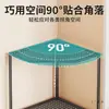 Prateleira de Canto para Armazenamento Mesa de Escritório Estante Triangular para Livros Estação de Trabalho Desktop Multi-Camada Pequena Prateleira de Armazenamento em Forma de Leque