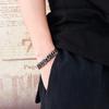 Deseo comercio exterior suministro una generación de Europa y Estados Unidos retro hacer viejo simple geométrico punk titanio acero pulsera de hombre
