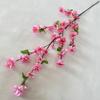 Flores Artificiais de Pessegueiro de Haste Longa com 60 Peças para Adereços de Decoração de Casamento, Flores de Seda, Decoração para Casa, Arranjos de Flores Falsas, Flores Secas no Atacado