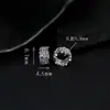 Anillo de Cruz de Diamante de Plata de Ley S925 Completa Anillo Corredizo Accesorios de Joyería DIY Moda Lujo Ligero Separador Pulsera Accesorios Pequeños