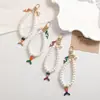 Cordón para Teléfono Móvil Estilo Coreano Sirena Cordón Corto para Muñeca Cadena de Cuentas Hecha a Mano Moda Ins Pequeño Aroma para Mujeres