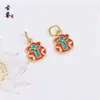 Retención de Color Alta Colgante de Oro Arena Vietnamita Accesorios para Pulsera Accesorios de Joyería con Esmalte Azul Quemado Goteo de Aceite Venta al por Mayor