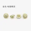 Botones Metálicos Dorados Huecos con Diseño de Flor de Ciruelo Incrustada con Diamantes, Botones Redondos para Cárdigans, Camisas, Botones Pequeños para Chaquetas, Botones Decorativos