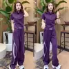 Nuevo Traje Deportivo Casual de Estilo Coreano de Alta Gama en Color Gris para Mujer, Juvenil y Elegante, Cómodo Conjunto de Dos Piezas para el Verano de 2026