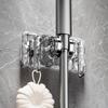 Estante de ducha corrugado para colgar en la pared, especial para baño, portátil, sin perforaciones, con gancho, soporte para boquilla de ducha, asiento de ducha