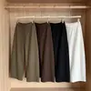 Calça pantalona de retalhos simples de nove pontos para mulheres, novidade outono 2026 estilo coreano com cordão elástico cintura alta emagrecedora calça casual