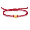 Pulseira de Ouro Puro 999 Cadeado da Sorte Lótus com Contas da Fortuna, Presente para Mãe ou Namorada, Presente de Feriado, Item Popular para Transmissão ao Vivo
