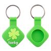 Adecuado para Apple Airtag hierba de la suerte dispositivo anti-pérdida funda de silicona funda protectora para rastreador llavero localizador de mascotas