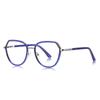Gafas anti luz azul nuevas transfronterizas 3130 marco de metal con anillo de TR con textura de anillo de metal y TR marco de anillo de TR con textura de metal y TR espejo plano decorativo de pasarela europea y americana cámara callejera