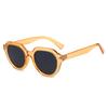 Gafas de Sol Nuevas y Sencillas Transfronterizas, Gafas de Moda Estilo Leijia Miding, Gafas de Sol Redondas Retro para Mujer