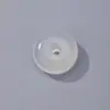 Fivela de Paz de Ágata Branca Pura Natural de Alta Qualidade para DIY, Pingente de Grampo de Cabelo Estilo Antigo, Fivela Decorativa Semi-Acabada, Atacado em Estoque