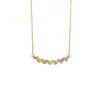 Deslumbrante collar con colgante de puente arcoíris giratorio de diamantes de color dopamina para mujer, diamante colorido y brillante, ajustable, lujo ligero, collar único