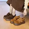 Mocasines Mujer 2026 Nuevo Estilo Más Terciopelo Venta Caliente Superficie de Cuero Zapatos Birkenstock Suela Gruesa Aumenta Altura Personas Bajas Zapatos de Algodón Cálidos de Invierno