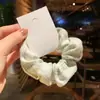 Anillo para el Pelo Estilo Pura Pasión Intestino Grueso Estilo Ins Anillo de Tela de Intestino Grueso Floral Goma Elástica Simple de Verano para Recogido Alto Accesorios para el Cabello Reductores de Edad