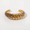 Pulseira de Acrílico Transparente Nova Moda Fresca Transfronteiriça Geométrico Assimétrico Textura Plissada Pulseira Aberta para Mulheres
