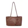 Bolsa de ombro retrô estilo minimalista coreano para mulheres, grande capacidade, versátil, leve e com toque luxuoso, perfeita para uso casual no outono