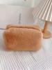 Moda pelúcia macaron cor bolsa cosmética doce macio glutinoso alta aparência saco de armazenamento grande capacidade caneta saco de armazenamento para mulheres