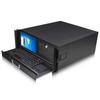 Hengyu 4U-420C Chasis de Servidor para Control Industrial Integrado con Teclado y Mouse, Pantalla LCD y Discos Duros Intercambiables en Caliente