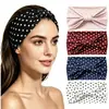 Diadema de lunares de ala ancha para mujer, Pañuelo elástico para la cabeza estilo europeo y americano, Diadema para el pelo para deportes y yoga, Accesorio de cabeza versátil y moderno, Nuevo modelo Otoño/Invierno