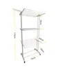 Tendedero plegable transfronterizo, nuevo tendedero multifuncional de doble barra con forma de ala de pie, perchero multicapa móvil y plegable