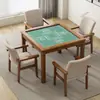 Fabricante Popular Alemán 2026 Mesa para Romper Huevos de Madera Maciza Mesa de Mahjong Frotada a Mano Sala de Ajedrez y Cartas Simple para el Hogar Mesa de Ajedrez y Póker