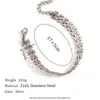 Moda Europea y Americana Nuevo Diseño de Nicho Pendientes Acero Inoxidable Chapado en Oro de 18K Cadena Tejida a Mano Pulsera Brazalete Collar