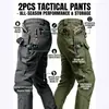 2026 Calças Cargo Masculinas de Verão Transfronteiriças, Modernas, Versáteis, Emagrecedoras, Estilosas, de Corte Reto, Calças Únicas Estilo Militar Atacado
