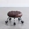 Silla de limpieza de pisos con ruedas para el hogar, taburete rodante para trabajo de belleza, taburete bajo, taburete giratorio para manicura y pedicura, taburete redondo para ayudar a los niños pequeños