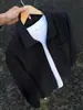 Camisa de manga larga con estampado de escamas de dragón retro americano, estilo casual para principios de otoño para hombre, camisa/chaqueta collared de corte limpio