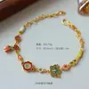 Nuevo Estilo Chino Retro Moda Exquisito Temperamento Versátil Esmalte Flor Pulsera Lujo Ligero Joyería de Borlas de Gama Alta