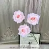 Tarjeta de pared roja con cascada de rosas rosas, simulación de flores, decoración para centro comercial, ritual de sentido
