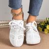 Verão comércio exterior transfronteiriço novo estilo baotou meio chinelos lace-up cunha sandálias femininas europeias e americanas plus size sandálias ocas