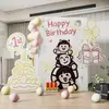 Montaje de Escena de Decoración para el Primer Cumpleaños Estilo Coreano, Accesorios para el Primer Cumpleaños del Bebé, Pared de Fondo para Luna Llena, Tablero de KT de Alta Calidad para Niños y Niñas