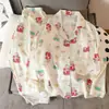 Pijama de Mujer de Moda para Primavera y Otoño, Algodón Burbuja de Manga Larga y Pantalones, Conjunto de Ropa para Casa tipo Cárdigan para Chica Dulce