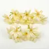 34 tipos de cabezas de flores de rosa amarillas artificiales de seda estilo europeo para horquillas DIY, arreglos florales y decoraciones de gorros de graduación