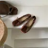 Estilo Coreano Retro Nicho Veludo Laço Sapatos Baixos Single Feminino 2026 Novo Bico Quadrado Estilo Coreano Solado Macio Sapatilhas