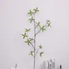 Folhas Verdes de Planta Simulação Folhas de Romã Galhos Secos Decoração de Sala de Estar Floral Decoração Simples Loja de Flores de Seda Paisagismo Vestido Macio