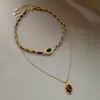 Collar Vintage de Ojo de Tigre de Doble Capa Más Vendido, Accesorio de Segunda Mano Versátil y Elegante, Cadena para Suéter de Gama Alta Tendencia de Venta al por Mayor