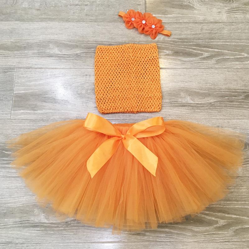 Orange Tutu Top Skirt Dress 10