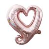 Globo de aluminio en forma de corazón con gancho de 18 pulgadas Tanabata boda boda diseño de sala de bodas amor papel de aluminio decoración de fiesta