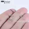 Aleación de Titanio F136 Base para Stud de Hueso de Oreja con Rosca Interna y Diente Largo Base Plana para Stud de Labio de Titanio G23 Accesorios para Piercing de Barra Plana